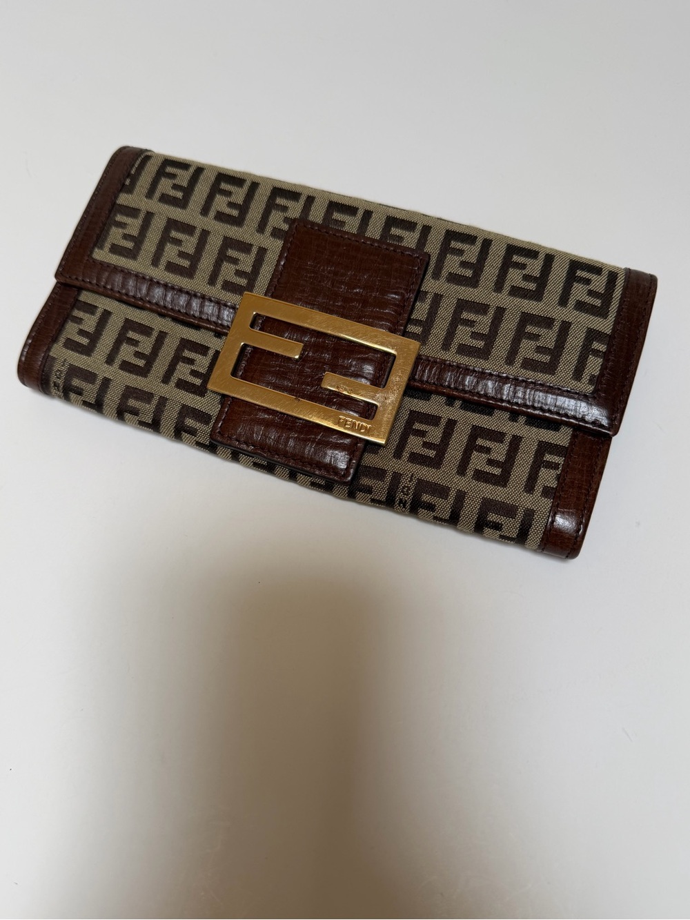 FENDI Authentic Brown Long Wallet EUC